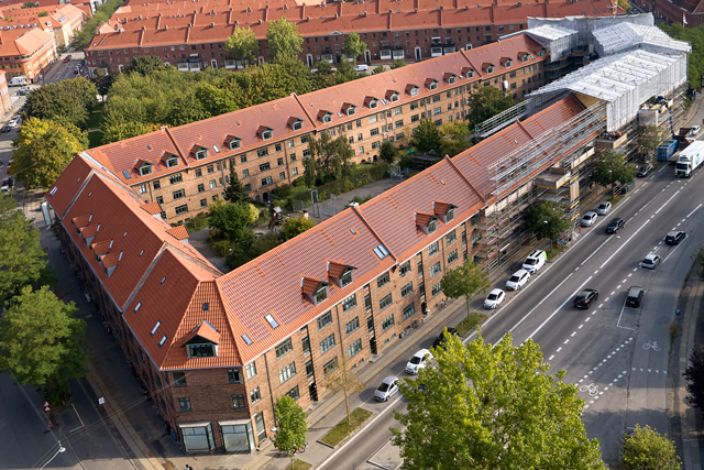 Tagrenovering af Hvidkildegård i København